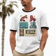 Retro Cassette 70s 80s 90s Music Vintage Party Nostalgia Unisex Cotton Ringer T-Shirt