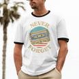 Retro Cassette Never Forget Nostalgia Vintage Unisex Cotton Ringer T-Shirt