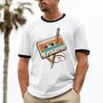 Retro Cassette Tape & Pencil Rewind Nostalgia Party 80s 90s Unisex Cotton Ringer T-Shirt