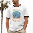 Retro CD Player Never Forget Nostalgia Vintage Unisex Cotton Ringer T-Shirt