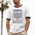 Retro Computer Dialog Box 90s Desktop Interface Nostalgia Unisex Cotton Ringer T-Shirt