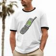 Retro Dumb Flip Phone Vintage 90s Y2K Tech Nostalgia Unisex Cotton Ringer T-Shirt