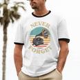Retro Grammophone Never Forget Nostalgia Vintage Unisex Cotton Ringer T-Shirt