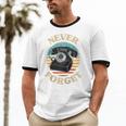 Retro Phone Never Forget Nostalgia Vintage Raglan Baseball Tee Unisex Cotton Ringer T-Shirt