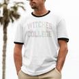 Retro Stay Away From Me WITCHES COLLEGE Introvert AntiSocial Unisex Cotton Ringer T-Shirt