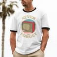 Retro TV Never Forget Nostalgia Vintage Unisex Cotton Ringer T-Shirt