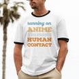 Running On Anime Social Introvert Humor Vintage Unisex Cotton Ringer T-Shirt Running On Anime Social Introvert Humor Vintage Unisex Cotton Ringer T-Shirt