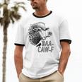 Sheep Baa Crow Caw Back Off Pun Tee For Introverts & Teens Unisex Cotton Ringer T-Shirt