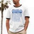 Silent Girls Are DangerousFor Quiet Introvert Girl Unisex Cotton Ringer T-Shirt