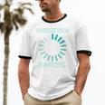 Social Introvert's Overthinking Please Wait Awkward Humor Unisex Cotton Ringer T-Shirt