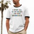 I Spent All My Money On 90's Memorabilia Nostalgia & Retro Premium Tri-Blend Unisex Cotton Ringer T-Shirt