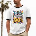 I Survived The 90s – Cute Retro Cartoon Nostalgia Unisex Cotton Ringer T-Shirt I Survived The 90s – Cute Retro Cartoon Nostalgia Unisex Cotton Ringer T-Shirt
