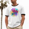 Totally 80's Tie Dye Retro Vibes 1980s Style Nostalgia Unisex Cotton Ringer T-Shirt