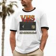 VHS Tape Nostalgia Old School Technology Humor Premium Unisex Cotton Ringer T-Shirt