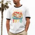 Vintage 1970 Retro Cassette Tape 70s Born Nostalgia Birthday Unisex Cotton Ringer T-Shirt