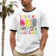 Vintage 80s Vibes Costume Nostalgia 1980s Fashion Cassette Unisex Cotton Ringer T-Shirt