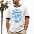 Vintage Racing Automotive Nostalgia Distressed Car Premium Tri-Blend Unisex Cotton Ringer T-Shirt