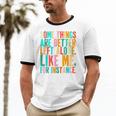 Vintage Some Things Are Better Left Alone Introverts Unisex Cotton Ringer T-Shirt