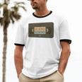 Vintage VHS Tape Humor Retro Nostalgia Graphic Premium Unisex Cotton Ringer T-Shirt