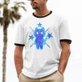 Yk2 Grunge Earthy Blue Cat With Stars Tomboy 90s Nostalgia Unisex Cotton Ringer T-Shirt Yk2 Grunge Earthy Blue Cat With Stars Tomboy 90s Nostalgia Unisex Cotton Ringer T-Shirt