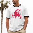 Yk2 Grunge Scary Cat With Shooting Stars 90s Nostalgia Unisex Cotton Ringer T-Shirt Yk2 Grunge Scary Cat With Shooting Stars 90s Nostalgia Unisex Cotton Ringer T-Shirt