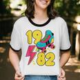 1982 Retro Raised In The 80s Old School Nostalgia Vibes Unisex Cotton Ringer T-Shirt