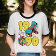 1990 Retro Raised In The 90s Old School Nostalgia Vibes Unisex Cotton Ringer T-Shirt
