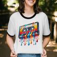 80s 90s Retro Party Costume Nostalgia Cassette Unisex Cotton Ringer T-Shirt