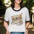 80s 90s Retro Party Costume Nostalgia Cassette Tape Pencil Unisex Cotton Ringer T-Shirt