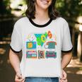 80's Vintage Cassette Tape Nostalgia Mixtape Era 1980s Retro Unisex Cotton Ringer T-Shirt