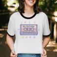 90s RNB Vibes Cassette – Retro Music Nostalgia RNB Cassette Premium Tri-Blend Unisex Cotton Ringer T-Shirt