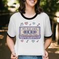 90s RNB Vibes Cassette – Retro Music Nostalgia RNB Cassette Unisex Cotton Ringer T-Shirt