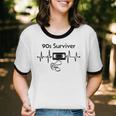 90s Survivor Retro Nostalgia Vintage Throwback Unisex Cotton Ringer T-Shirt