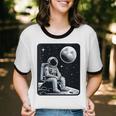 Aesthetic Spaceman Astronaut On The Moon Space Introvert Unisex Cotton Ringer T-Shirt Aesthetic Spaceman Astronaut On The Moon Space Introvert Unisex Cotton Ringer T-Shirt