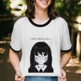 Anime Antisocial Introvert I Hate People Anti Social EMD Unisex Cotton Ringer T-Shirt