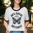 Anti-Social Butterfly Awkward Introvert Homebody Humor Unisex Cotton Ringer T-Shirt Anti-Social Butterfly Awkward Introvert Homebody Humor Unisex Cotton Ringer T-Shirt