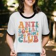 Anti Social Dog Moms Club Introvert Dog Mom Retro Men Women Unisex Cotton Ringer T-Shirt