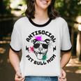 Antisocial Pit Bull Mom Pittie Introvert Dog Lover Pit Bull Raglan Baseball Tee Unisex Cotton Ringer T-Shirt