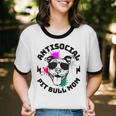 Antisocial Pit Bull Mom Pittie Introvert Dog Lover Pit Bull Unisex Cotton Ringer T-Shirt