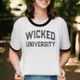 Antisocial WICKED UNIVERSITY Introvert Don't Call Me U Unisex Cotton Ringer T-Shirt Antisocial WICKED UNIVERSITY Introvert Don't Call Me U Unisex Cotton Ringer T-Shirt