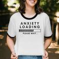 Anxiety Loading Please Wait Anti-Social Introvert Unisex Cotton Ringer T-Shirt