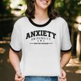 Anxiety University Anxious Antisocial Introvert Unisex Cotton Ringer T-Shirt Anxiety University Anxious Antisocial Introvert Unisex Cotton Ringer T-Shirt