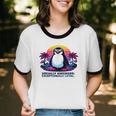 Awkward But Loyal Penguin Synthwave Vapowave Introvert Unisex Cotton Ringer T-Shirt Awkward But Loyal Penguin Synthwave Vapowave Introvert Unisex Cotton Ringer T-Shirt