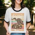 Ball Python Snake Introvert Ball Python Unisex Cotton Ringer T-Shirt