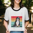 Bernedoodle Dog Introvert Bernedoodle Unisex Cotton Ringer T-Shirt