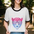 Bi Shy And Ready To Cry Bisexual Introvert Bi Pride Raglan Baseball Tee Unisex Cotton Ringer T-Shirt