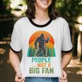 Bigfoot Introvert People Not A Big Fan Retro Sasquatch Unisex Cotton Ringer T-Shirt