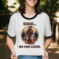Bigfoot Sasquatch Lover Introvert Antisocial Humor Unisex Cotton Ringer T-Shirt