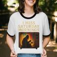 Bigfoot Saturday Morning Nostalgia Unisex Cotton Ringer T-Shirt