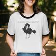 Bird Please Chew Quieter Introvert Quietness Unisex Cotton Ringer T-Shirt